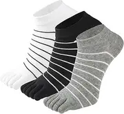 [werdribo] Women's Toe Socks for Running Cotton Five Finger Socks Athletic Walking