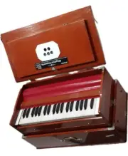 PORTABLE DOUBLE REEDS HARMONIUM 39 KEYS SAFRI 3.25 OCTAVE COMPACT FOLDING.