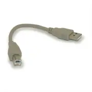 12 inch USB 2.0 Certified 480Mbps Type A Male to B Male Cable Beige