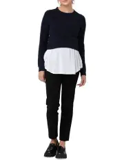 [Ripe] Mandy Detachable Nursing Knit in Blue