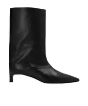 Jil Sander Pointed-Toe High Ankle Boots 36,37.5,37,38.5,38,39,40,35.5 Black