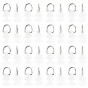 Pack of 100 Curtain Track Slides Rollers Drapery Curtain Track Hooks Carriers