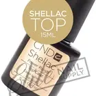 CND SHELLAC Top Coat 15ml - Large Size + FREE Remover Wraps 10ct Valued at $6.95