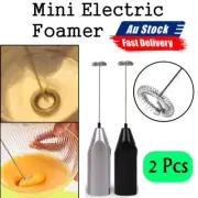 2x Mini Electric Foamer Milk Frother Egg Beater Whisk Mixer Stirrer Kitchen ToDY
