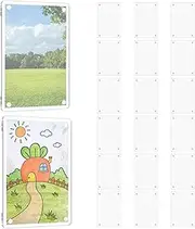 20PCS Acrylic Magnetic Picture Frame for Polaroid Style Fridge Photo Magnet Double Sided Magnetic Picture Decor for Mothers Day