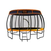 Kahuna Trampoline 14 Ft With Roof Cover - Orange