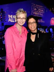 Actress Jane Lynch writer/director Lisa Cholodenko attend the "The- Old Photo 2