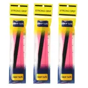 3Pcs PU Tennis Racket Grip Tape Racquet Overgrip, Pink