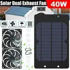 40W Solar Panel Exhaust Roof Attic Fan Air Ventilation Vent Van For Pet Kitchens
