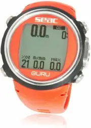 Seac Guru Dive Computer Wrist Watch with Digital Compass - Red