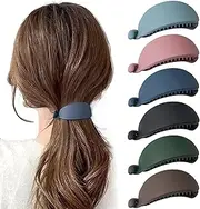 6 PCS Flat Claw Clips for Women, Matte Lay Flat Hair Clips for Women & Girls