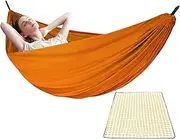 Hammocks for Camping | Double Single Person Outdoor Camp Hammock - Picnic Blanket Included Comfortable Resting Bed, Quick Setup Hangable Equipment for Hiking, Backyard, Beach