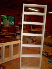6 SHELF 12 X 36 SOLID PINE WOOD SPICE RACK, WALL MOUNT WITH 3 INCH WORKING SHELF