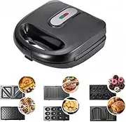 Sandwich Toaster AU Plug, 6 in 1 Multifunctional Electric Mini Waffle Sandwich Maker Grilling Machine Breakfast Waffle Maker Cake Maker