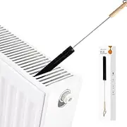 Aieve Radiator Cleaner Brush, 80CM Radiator Brush, Flexible Long Radiator Duster with Wood Handle, Multipurpose Cleaning Brush for Radiator & Dryer Lint & Washing Machine