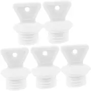 Hot Water Bag Seal Replacement Caps 5 Leakproof Plugs Easy to Install Sturdy Plastic Reusable for Hot Water Bottles
