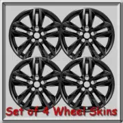 Black Ford Edge Wheel Skins 18" Black Hubcaps Chrome Wheel Covers 2016-2017