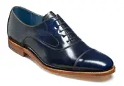 Handmade Men's Leather New Dress Oxfords Blue Two Tone Rounded Cap Toe Shoes-269