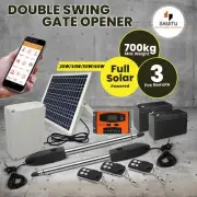 Full Solar Powered Automatic Electric Double Swing Gate Motor Opener Phone APP
