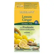Bigelow Probiotic Lemon Ginger Herbal Tea, 18 Bags (Case Of 6)