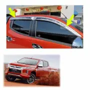 Door Visor Weather Guard Silver, Black For Mitsubishi L200 Triton MQ '19 '20