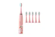 Kids Electric Toothbrushes Sonic Toothbrush Cute Cartoon Teeth Whitening Toothbrush Soft Bristle-Pink
