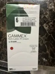 *50-Pairs* Ansell Gammex Non-Latex Powder-Free Disposable Size-6 Gloves