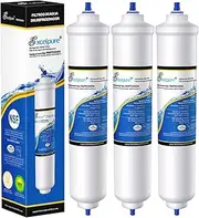 Inline Water Filter Compatible With GE GXRTDR, GXRTPR, GXRTDQ, Culligan IC-100A,Samsung HAFEX/EXP, DA29-10105J, 4378411RB, Brita WFRF-104, For Refrigerator, IceMaker, RVs, Marines - 3PACK