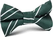 [OTAA] Emerald Green Double Stripe Kids Bow Tie Green Emerald Green Double Stripe Kids Bow Tie