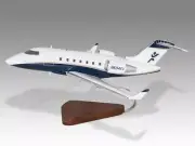 Bombardier Challenger 604 CL604 Desk Wood Airplane New Model Small Scale 1/72