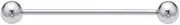AIMALL 1pcs Titanium Straight Barbell Body Piercing Jewellery, 10mm or 32mm Bar Length, 1.6mm Gauge or 5mm Balls, G23 Titanium Tongue Ring, Ear or Nipple Piercing