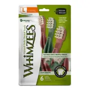 Whimzees Toothbrush Dental Dog Treats Large 6 Pack