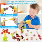 Kids Wooden Tool Set Toy Tools for Toddler With Drill NEW IN BOX