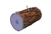 Indian Handmade Natural Mango Wooden Musical Instrument Bhangra With Bag