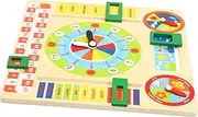Abaodam 1 Set Wooden Calendar Clock for Safe and Lightweight Montessori Learning Tool and Color Recognition Educational Present