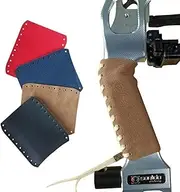 Leather Bow Grip Archery Protective Handle Guard Non-Slip Skin Cover for Compound Bow Hunting Hand Grips Comfort and Support Hand Protection