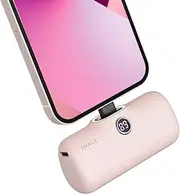 iWALK Portable Charger 4800mAh Power Bank PD Fast Charging Small Docking Battery with LED Display Compatible with iPhone 14/14 Pro Max/13/13 Pro Max/12/12 Pro/11/X/8/7/6,Pink