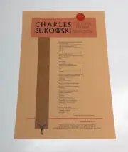 BROADSIDE Print CHARLES BUKOWSKI "Talking To My Mailbox" poem (1984) NEW
