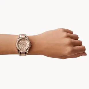 【現貨】FOSSIL Riley 女錶 氣質 水鑽 玫瑰金 手錶