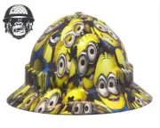 Custom Hydrographic Safety Hard Hat MINIONS PRO CHOICE WIDE BRIM