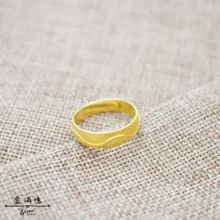純金戒指【波濤洶湧】黃金戒指 男生戒指 9999純金