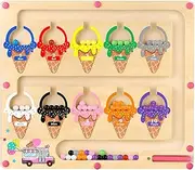 Montessori Toys for Toddlers Magnetic Color and Number Maze,Girls Toys Board Games for Kids 4-6,Montessori Toddler Busy Board Colour Sorting Sensory Toy