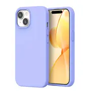 ZUSLAB for Apple iPhone 15 Plus Case Liquid Silicone Anti-Scratch Gel Rubber Shockproof Protective Cover with Soft Microfiber Lining (2023) - Purple