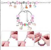 Unicorn Christmas Charm DIY Bracelet Advent Calendar Jewelry Making Kit Gift AU