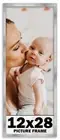 12x28 Frame Stainless Steel Silver Picture Frame Photo Frame UV Acrylic