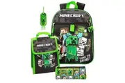 Minecraft Childrens/Kids Time To Mine Backpack Set (Black/Green) (One Size)