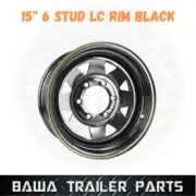 Sunraysia 15" - 6 STUD RIM BLACK- ! Trailer Parts