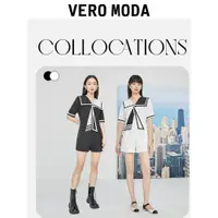 在飛比找ETMall東森購物網優惠-Vero Moda奧萊時尚撞色連體短袖