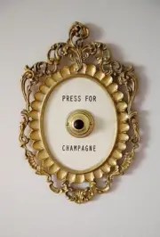 Press for Button, Press for Champagne Framed Vintage Button,Champagne Themed ...