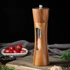 1/2Pcs Manual Salt and Pepper Mill Wooden Sea Salt Jar Pepper Grinder Cooking
